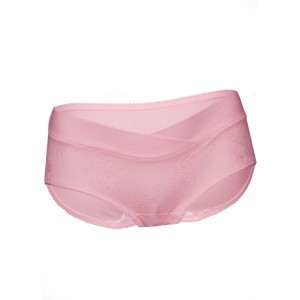 Трусы под живот с кружевом для беременных Розовые 0055